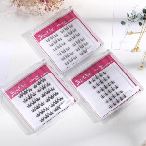 Super Soft Glue free Lashes Segmented Reusable No removal Thick Eyelashes 6 Rows Self Adhesive Eyelash Provide Free Samples