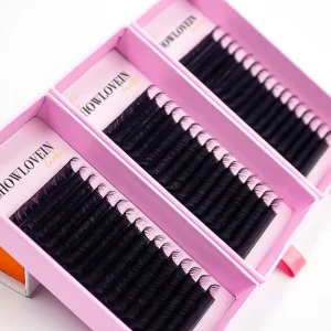 Super Soft Lash C D Curl Russian Volume Eyelash Extension 0.07mm Cashmere Silk Individual Lash Extension Trays