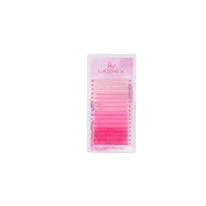 Super Softer Colored Cilios Neon Pink Color Lash Supplies Colorful Lash Trays Brown Glitter Eyelash Extension