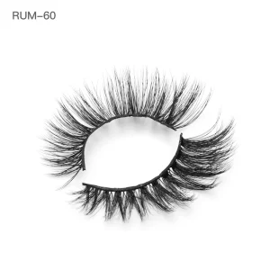 Super fine Black Cotton Band Russian Strip Eyelashes with Customized Packaging