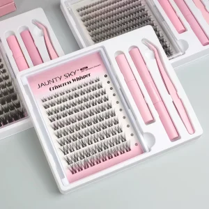 Superfine Band C D Curl Segment Custom DIY Cluster Lashes Pre-cut Extension Kit Eyelashes DIY Cluster Lashes Kit
