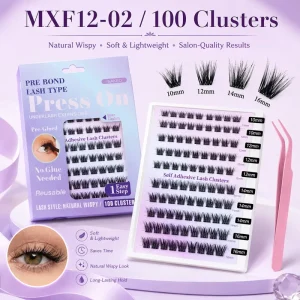 Supplier Full Strip Eyelashes No Glue Self Adhesive Handmade Soft Natural Wispy Style with Custom Logo Premium Quality