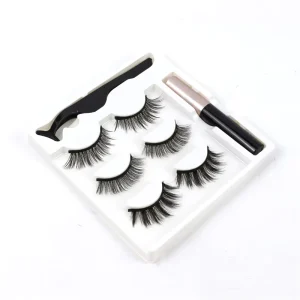 Supplier OEM ODM Accepted Fluffy 25mm Magnetic Eyelashes Set With Eyeliner and Tweezer Custom Style