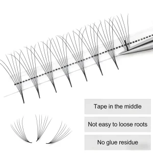 Supplier of Handmade Sharp Base PBT Plastic Premade Fans for 3D 8D 14D Volume Eyelash Extensions with Large Volume