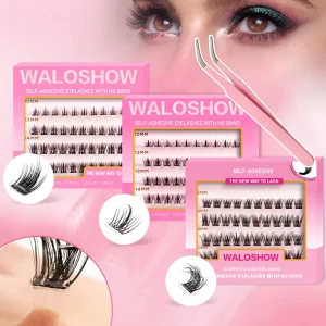 Support customization of private logos Self-adhesive segmented DIY extension of eyelash clusters