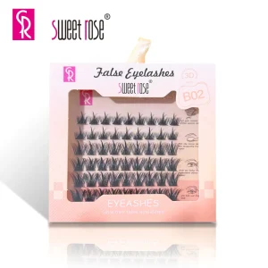 Sweet Rose Hybrid Light Volume 3D-5D Synthetic Hair False Eyelashes Cluster Beauty Pre Cut Segmented Eyelash Extension
