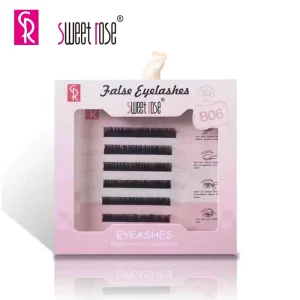 Sweet Rose Synthetic Hair Eyelash Extension Tray Black High Quality Easy Graft for Volume Supplies Lash Extensions