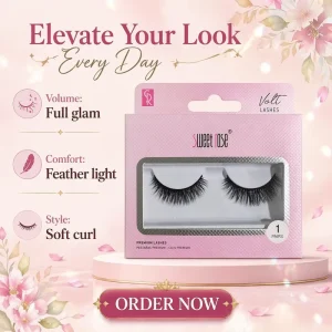Sweet Rose Wispy Natural Strip False Eyelashes Light Soft Reusable Daily Makeup Lashes 1 Pair Per Box Fluffy Eye Beauty Eyelash