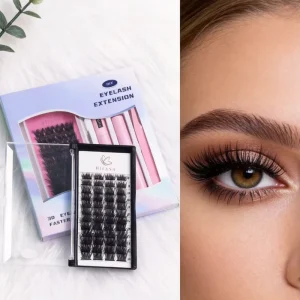 Synthetic DIY Fluffy Cluster Lashes Kit Mixed Curl Natural Eyelashes