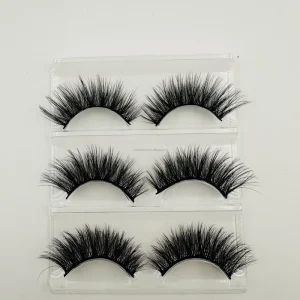 Synthetic Fiber Extension Strips Included Pairs Pack Fluffy Eye Lashes