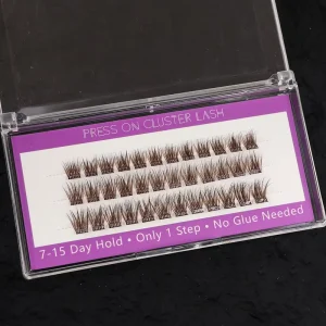 Synthetic Hair Cluster Eyelashes Invisible Clear Band Handmade Glueless Self-Adhesive Press-On Lash Extensions