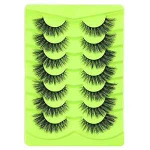 Synthetic Hair Dense Full strip One piece False Eyelashes European and American Style Big Eye Curly Lashes