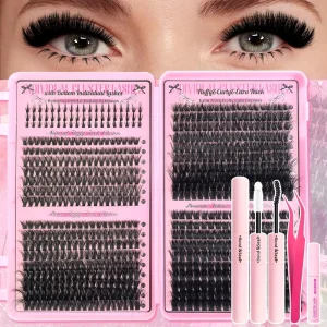 Synthetic Hair False Eyelashes 40 60 80 100D Segmented Volume Styles 780 Pieces Per Pack