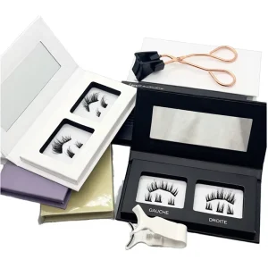 Synthetic Hair Handmade 0.03mm No Glue Needed Thick Long Magnetic Lashes Cluster Trays 3D Full Strip