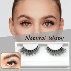 Synthetic Hair Handmade Individual False Eyelashes Natural Daily Wear with Case Full Strip Lashes