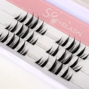 Synthetic Hair Natural Long 0.07MM Thickness Cluster Lashes Pre Cut DIY Segmented Extensions Private Label