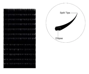 Synthetic Hair Natural Long Handmade Cruelty Free Vegan Easy to Fan Ellipse Matte Professional 3D 0.20 Flat Lash Extension Trays