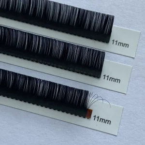 Synthetic Hair PBT Material Matte Black Volume Eyelash Extension 7-15mm Vegan Cashmere Soft Easy Fan Russian Volume Lash