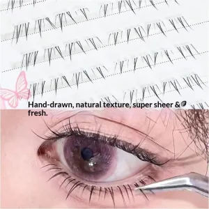 Synthetic Hair Semi Hand Made 32 Rows Special Self adhesive Lower Eyelashes for Makeup Commuting