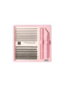 Synthetic Handmade Segment Eyelash Clusters 30D 40D Individual Cluster Lashes Kit Black Cotton Stalk DIY