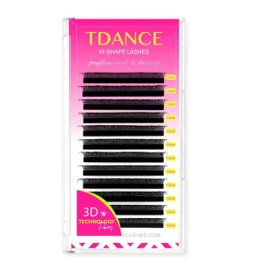 TDANCE 12 Lines 3D 4D 5D 6D 7D 8D 9D 10D W Shaped Premade Volume Fans Lashes Individual Waterproof W Style Lash for Makeup Use