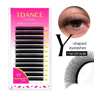 TDANCE Customization YY Shape Lash Extension Cilios Hand woven Clover 05 07 C D Lash De Pestaas Easy Graft Cilia YY Lash
