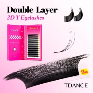 TDANCE Double Layer YY Volume Lashes Combining the Soft Lift of B Curl and the Bold Definition of C Curl in One Fan