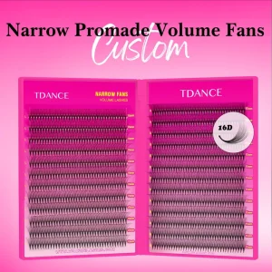 Tdance Narrow Premade W Lashes Pre Made Lash Fans Narrow Premade Fans Long Stem 16D 10D Premade Lash Extension Fans