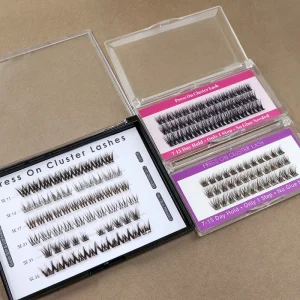 Thamel 7 15 Day Hold Invisible Band Press On Lashes Self Adhesive Waterproof Handmade Reusable Lash Clusters Kit Custom Logo