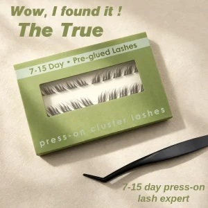Thamel MINK FUR Lash Clusters False Eyelash No Glue Needed 3D Effect DIY Press On Pre Bonded Reusable Lashes Kits