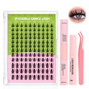 The Most Popular Fairy Manga Eyelash Extensions 120pcs Handmade DIY Eyelash Clusters DIY Personal Lash Clusters Glue Tool Kit