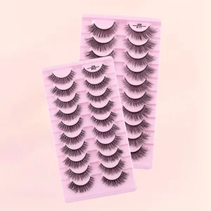 The Most Popular Faux Mink Lash Private Label Full Strip Fluffy Vegan Eyelash Faux Mink Eyelashes Extension