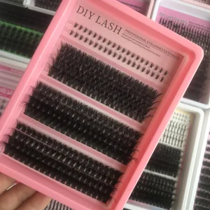 Thick 3D Individual Lashes Soft Premium Fiber Easy Adhesive Daily Commute Eye Look Global Bulk