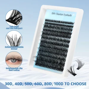 Thick Cluster Lashes Fox Eye Faux Mink Diy Lash Clusters Everyday Make up with Lash Bond