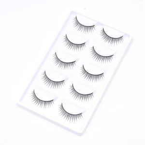 Thick Dark Firm-stem Synthetic Hair False Eyelashes Plastic Black Bandnatural Cosplay Manga-style Devil-inspired Lashes for
