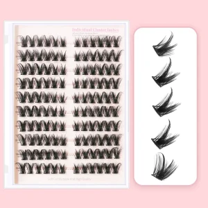 Thick False Eyelashes 12 Row Individual Cluster Semi Hand Made Self Grafting Foreign Trade Style DIY Flower Hair