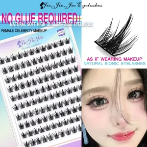 Thick Premium Fake Eyelash Hybrid Light Volume 3D 5D 10/6/4 Rows Customizable Logo & Packaging Daily Makeup