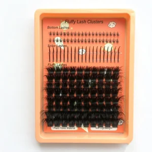 Thin Band DIY Cluster Lashes Soft Light Weight Fluffy Individual Segment Lashes Private Label Bulk Eyelash Extension Supplies