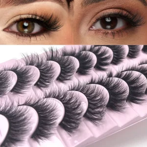 Thin Band Handmade Russian 3D Mink Lash Strips Mink Eyelashes with Customized Logo