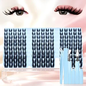 Thin Band Lightweight Black Diy Graft Lash Extensions Multi Mixed Sizes Home Beauty Makeup Supply Full Kit Cluster Lashes