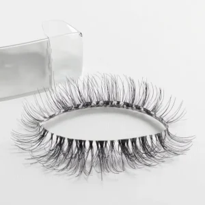 Thin Band Synthetic Hair 3D Natural Eyelashes Clear Band Soft Lashes Lightweight Invisible Band Vegan False Lash Supplier