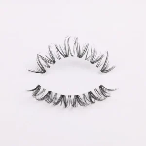 Thin Clear Band Lashes Invisible Band Reusable Wispy Lashes Custom Logo Eye Lashes High Quality