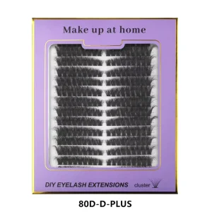 Thin Light Segment Eyelashes Diy Cluster Lashes Breathable Fluffy Eyelashes Dark Black Diy Cluster Lashes