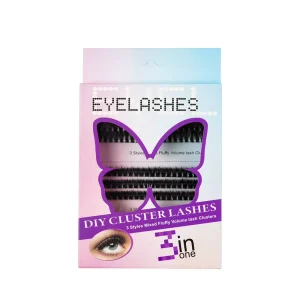 Three Dimensional Cross Border Handmade 9 Rows DIY Fan Eyelashes Natural Thick Hot Melt False Eyelashes with Curling Effect