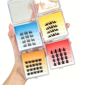 Three Dimensional Plump Wide Curl Eye Lifting Effect Cluster Lashes for Wedding Guests Engagement Party Bridesmaid Makeup