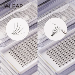 Three Spikes Short Stem Premade Fans 5D 7D Lashes Matte Black Wispy Eyelash PBT 12 Rows