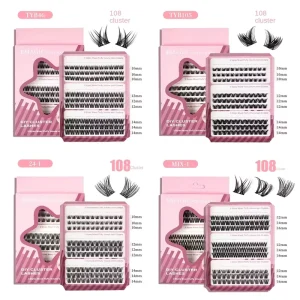 Three Styles Hand Made Faux Mink Chemical Fiber False Eyelashes Extension Natural Look Lash Clusters for Eyes