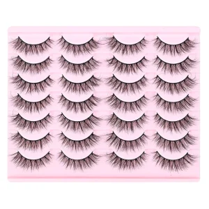 Three dimensional Half Year Toss Synthetic Hair False Eyelashes Thick Natural Curling 14 Pairs