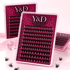 TikTok TrendingDIY Hand Made Mink Fluffy Clusters Lash d Cure Volume Soft Individual Extensions Cluster Lashes Tray