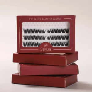 Top Quality Dramatic Stricky Pre Glued Clusters Eyelashes Self Adhesive Lashes Clusters No Glue Needed Lashes Easy to Apply